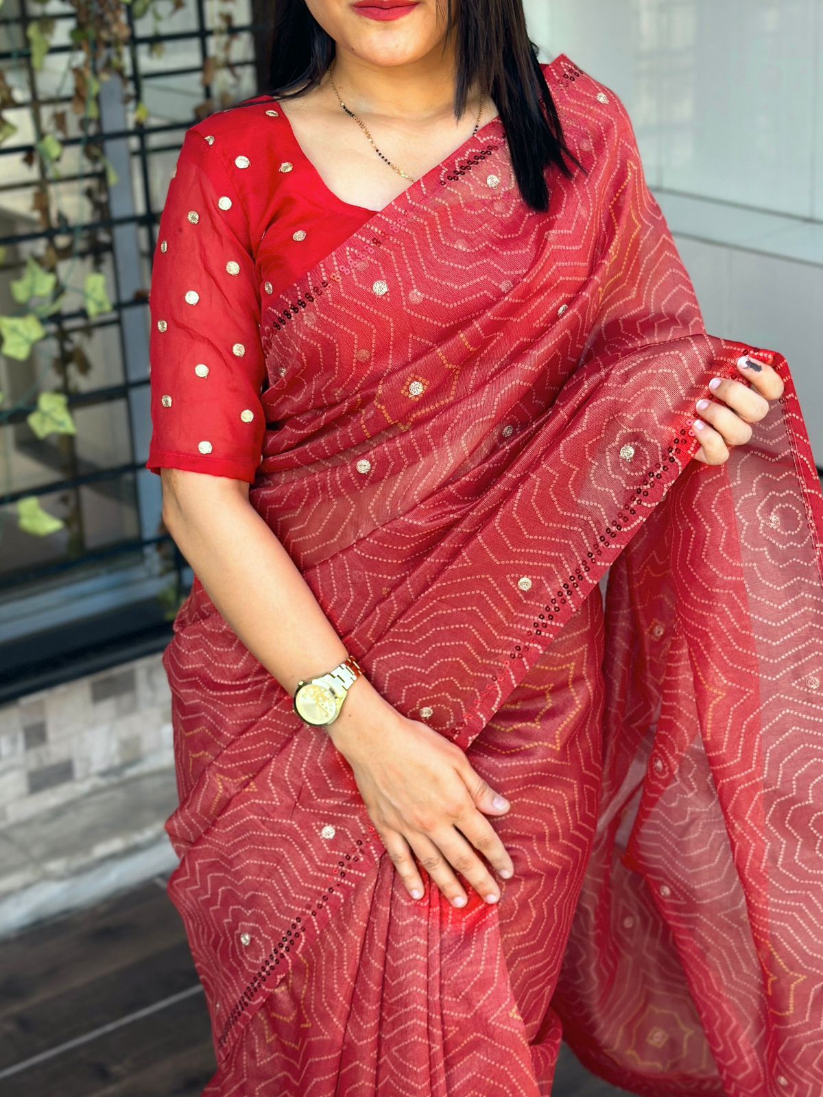 special-bandhani-red-color-saree